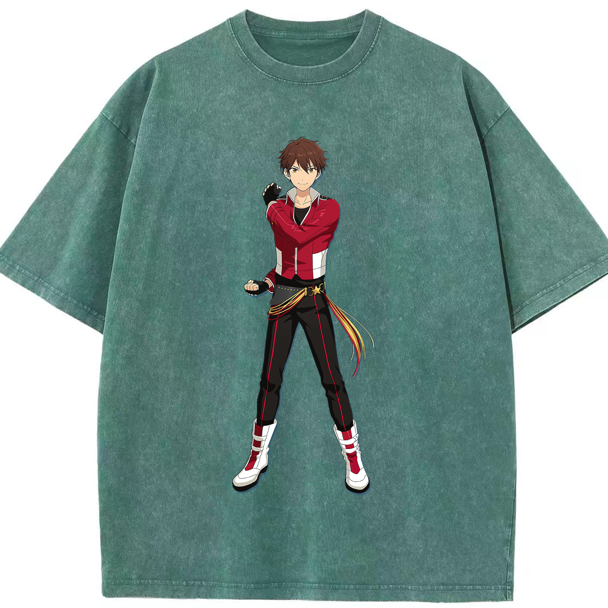 （画像用） あんさんぶるスターズ! Ensemble Stars 綿100% ヴィンテージ風 半袖Tシャツ（フロントプリント）